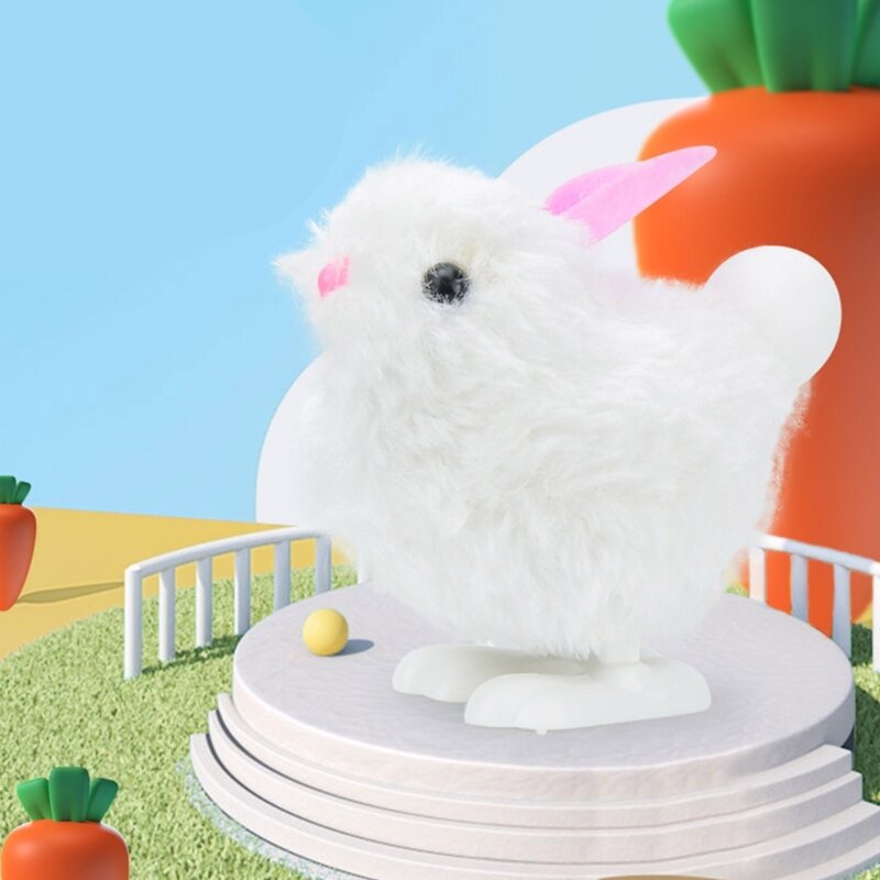 Pluszowy kurczak nakręcana zabawka wiosna nakręcana zwierzę skaczące zabawki do chodzenia prezent urodzinowy dla chłopca Party
