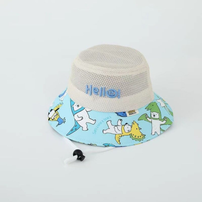 Berretti da pescatore per bambini traspiranti per ragazzi e ragazze cappello da pescatore per bambini cappello da pescatore estivo per bambini cappello Panama berretto da sole