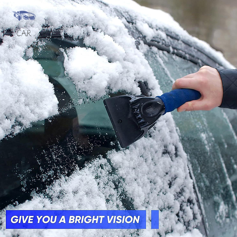 Raspador de hielo multifuncional para vehículo, Descongelador de vidrio para ventana de coche, accesorios de invierno