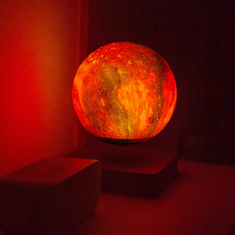 LED Maglev, trójkolorowe światła gwiazd, pływająca magia 14cm lampa lewitująca światło galaktyki nowość ozdobne ozdoby na prezent nastrojowe światła