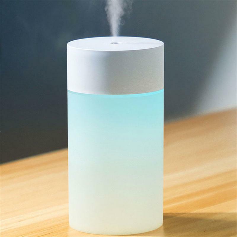 2PCS Portable LED Night Light Colorful USB Plug Bedside Table Humidifier Atmosphere Lamps For Air-conditioned Room Kids