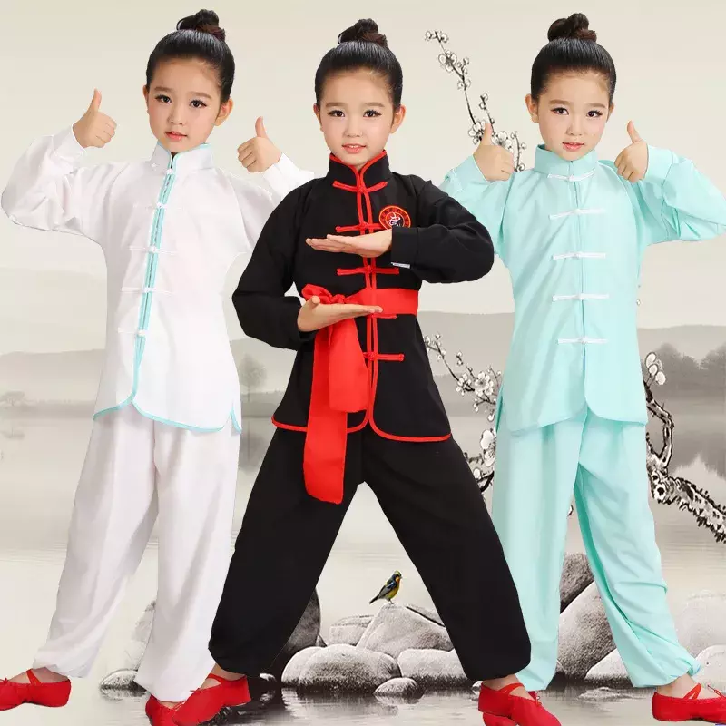 Clothes and Tai Chi Students Kung Fu Performance Clothing Children Wushu Costume New Youth Short Sleeve