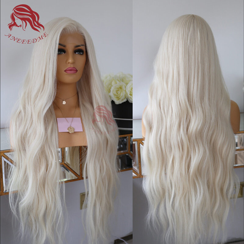 13x6 Hd Transparent Lace Frontal Wigs Ash White Blonde Virgin Human Hair Wigs For Women Natural Wavy
