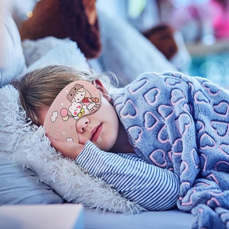 Capa de dormir macia para crianças, Funny Ice Compress Eye Protection, Blackout Sleeping Aid, Estudantes e meninas, Bo