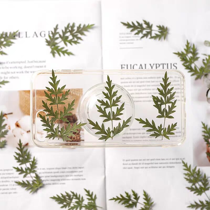 Artemisia-marcapáginas de resina epoxi, 120 piezas, hoja mongolica, flor, herbario, joyería, tarjeta, Marco, funda para teléfono, lámpara de maquillaje