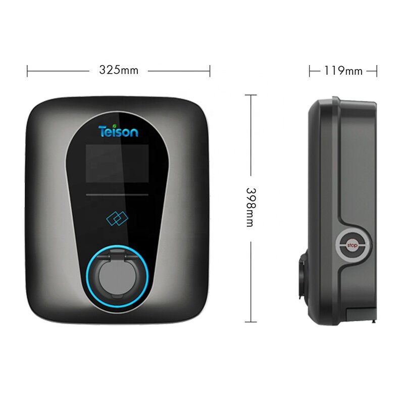 Kartu RFID Teison EV Wallbox Charger Cepat Tipe 2 Soket Penggunaan Rumah Tangga