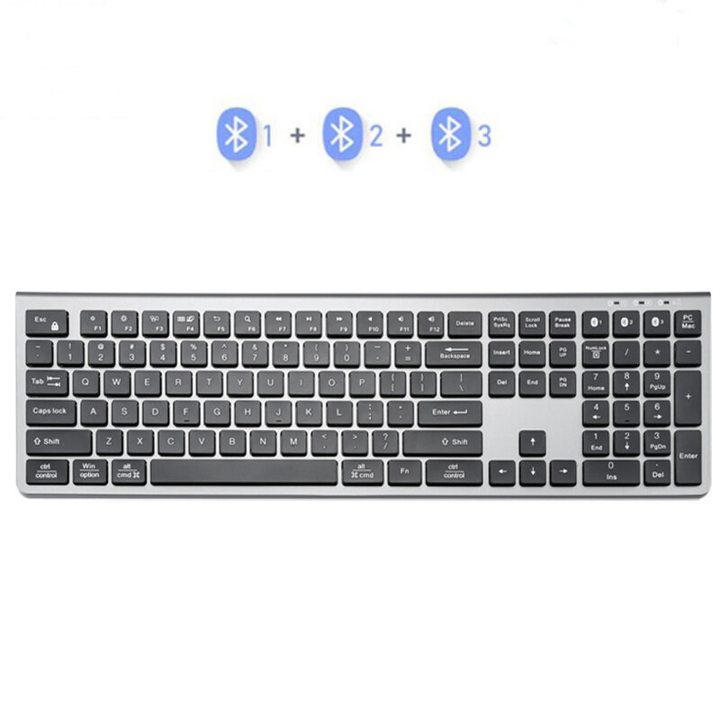 Seenda-Bluetoothキーボード,充電式,ゲーム機,マルチデバイス,Windows,Mac,iOS用の同期されたワイヤレスキーボード