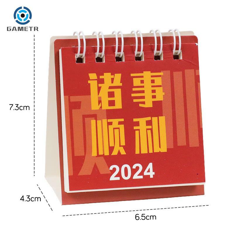 2024 Mini calendario da tavolo forniture scolastiche per ufficio calendario da tavolo calendario mensile Planner accessori da scrivania Decor Record