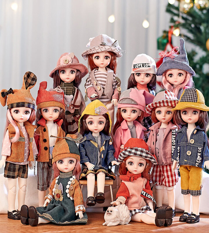 1/6 BJD Boneka Set Penuh dengan Mode Pakaian Wig Lembut Kepala File Tubuh untuk Anak Perempuan Mainan Hadiah 12 Konstelasi Seri