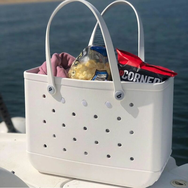 Strand tasche Gummi Einkaufstasche wasserdichte Reisetasche für Frauen wasch bare Einkaufstasche Handtasche für Sport Strand Markt Pool
