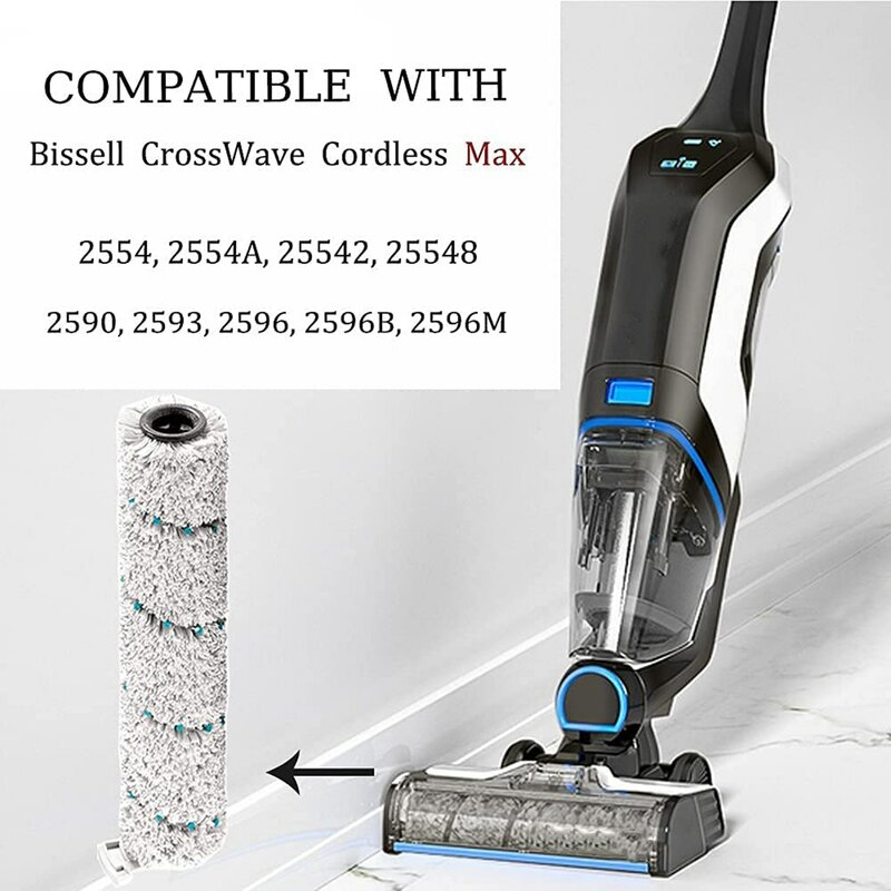 For Bissell CrossWave Cordless Max 2554 2590 2593 Series Vacuum,Multi-Surface 2787 Brush Rolls and 1866 Vacuum Filters