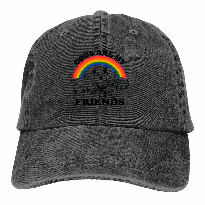 Washed Men's Baseball Cap Dogs Are My Friends Trucker Snapback Caps Dad Hat Dogs Golf Hats
