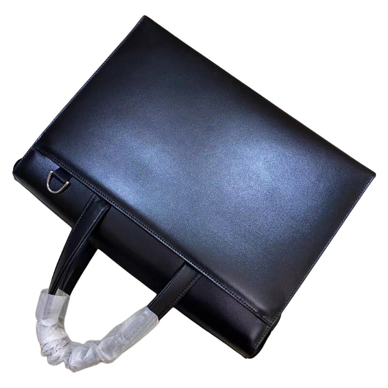Tas bahu komputer portabel kepribadian Fashion pria kulit Pendulum kapasitas besar hitam penutup ritsleting Ba