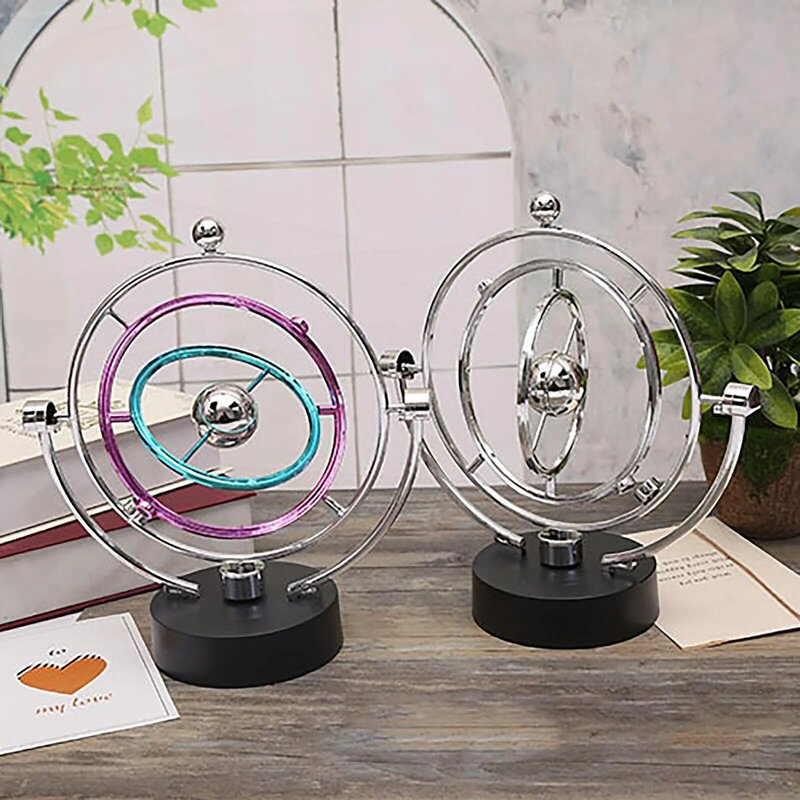 Electronic Perpetual Motion Desk Toy Revolving Balance Balls Physics Science Toy Kids Toys Children Educational Toys Learning