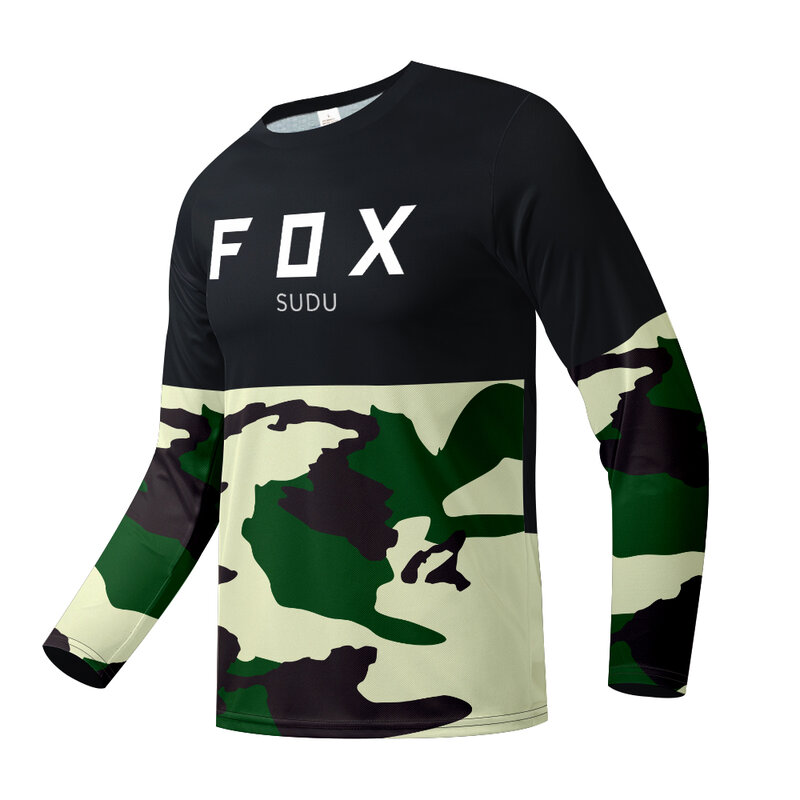 FOX SUDU-Camiseta de manga larga para hombre, ropa de Motocross para ciclismo de montaña y Enduro
