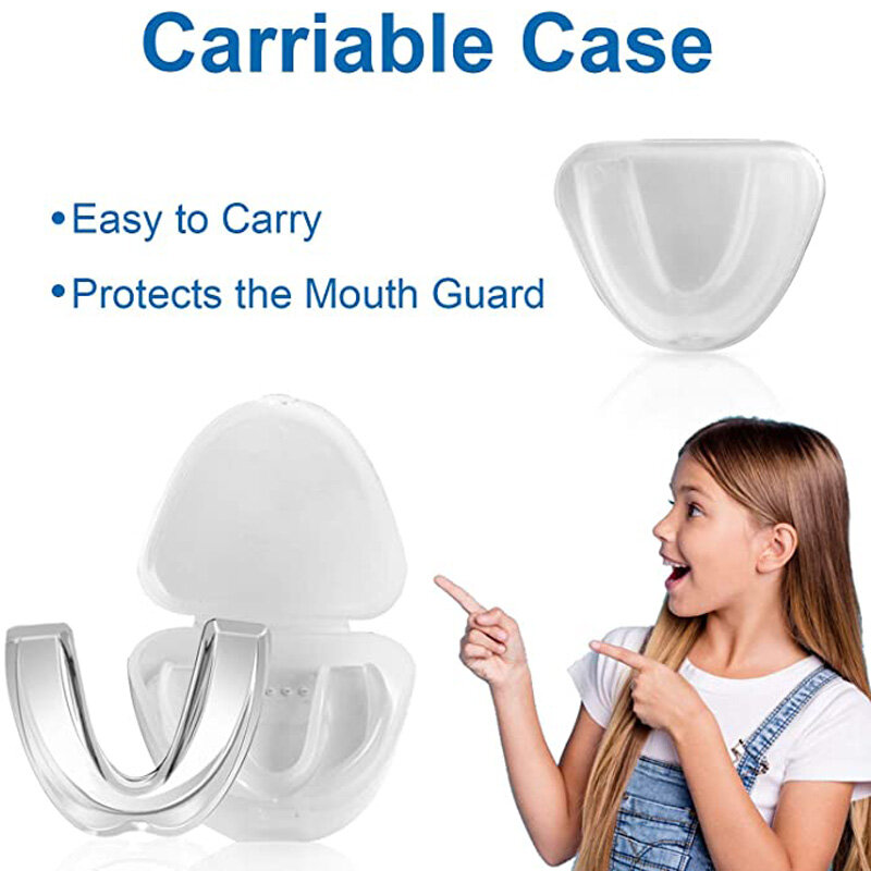Heviver Kids Mouth Guard for Grinding Teeth Clenching Stops Bruxism Tray Sport Athletic Mouth Guard Orthodontic Braces for Sleep