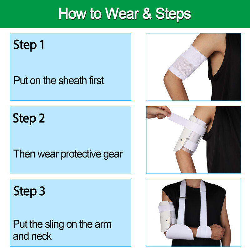 視力のための前腕腕骨折ブレース,前腕スプリント,腕装具,上下のサポート,sarmento,スリングとサポート