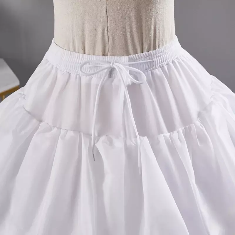 6-hoops underskirt ผู้หญิงสีขาว A line ticoat งานแต่งงานกระโปรงซับในกระโปรงซับใน Len underskirt Lolita