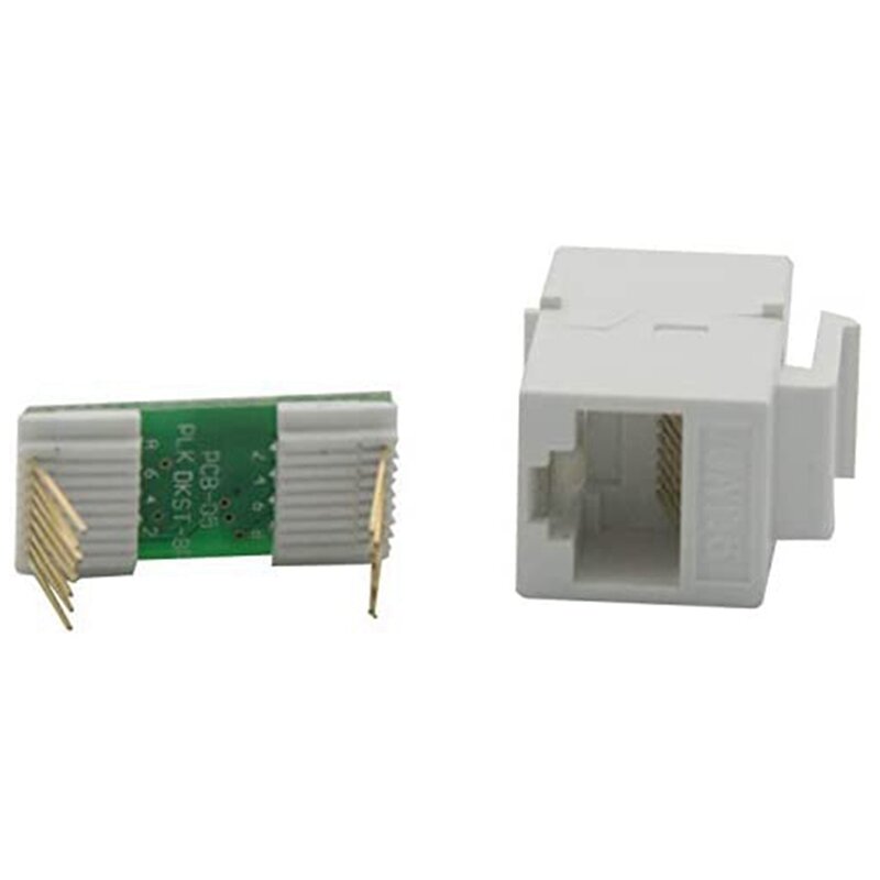 Ethernet Трапецеидальный соединитель, 60 шт. в упаковке, Cat6 RJ45 Keystone Jack, встроенные гнездовые разъемы