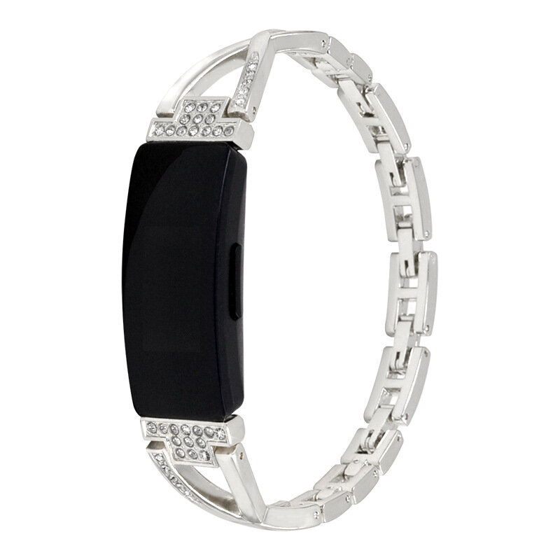 X Vorm Diamanten Armband Band Voor Fitbit Inspire/Inspire 2/Inspire Hr Band Roestvrij Stalen Horlogeband Voor Fitbit ace 2 3 Band