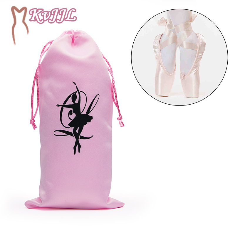 Portable Ballet Shoe Carrier Handbag Bags Organizer Dance Storage Pouches Pink Satin Ballet Shoe Bag Ladies Dance Shoes Bag