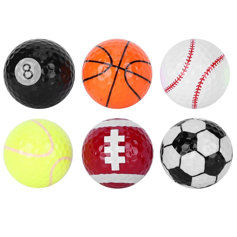 6Pcs Portable Golf Balls Sports Practicing Gift Balls Accessory  For Competition Usage