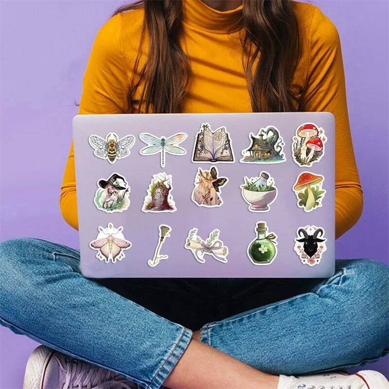 10/30/50PCS Kawaii Forest Witch Decoration Scrapbooking PVC Sticker Aesthetic Korean Stationery School Supplies for Kids