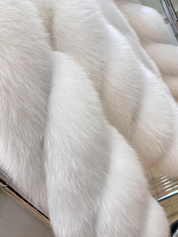 Furshey-Casaco Real Fox Fur para Mulheres, Casaco De Pele Natural, Casaco De Luxo, Sobretudo Grosso, Streetwear Quente, Moda Feminina, Inverno