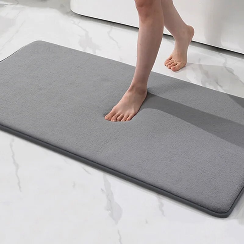 Новый силиконовый коврик для ванной, нескользящий коврик для душа, коврик из пены с эффектом памяти, мягкий коврик для ног, коврик для пола из камня, супервпитывающий Быстросохнущий коврик