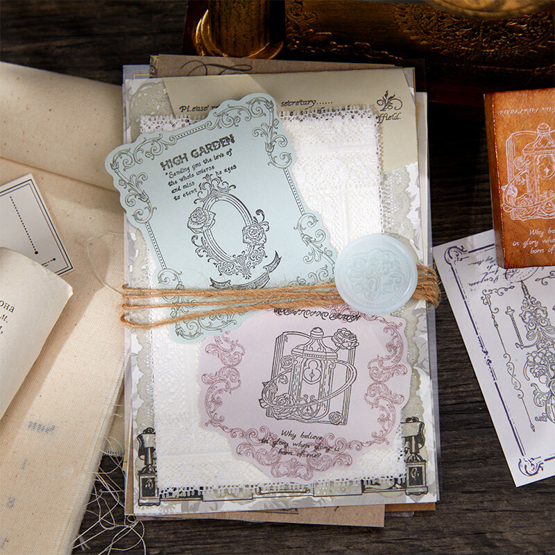 Sello de goma de madera de la serie Temple of Shadows, sellos de bricolaje, papelería, álbum de recortes, sello estándar, 4 paquetes por lote