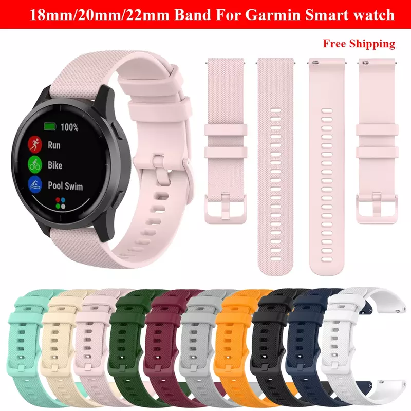 Watch Strap for Garmin Venu/Vivoactive 3 Music /Vivoactive 4S 4/Forerunner 245 Bands In 18mm 20mm and 22mm Sizes for Garmin