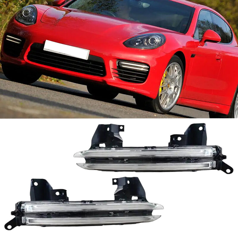 Luz LED de circulación diurna para parachoques delantero de coche, luz antiniebla, accesorios para Porsche Panamera GTS 2014, 2015, 2016, 2017, 97063108352