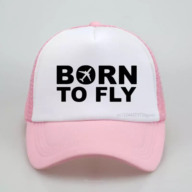 New Summer Born To Fly Captain Stripes baseball Hats for Unisex Beach Foldable cap summer Breathable Mesh Trucker hat