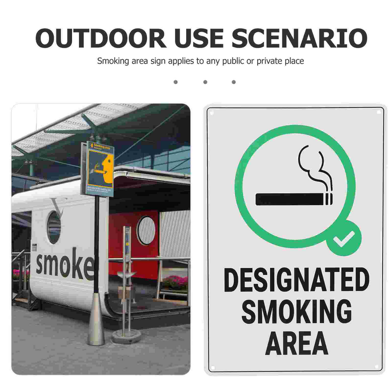 Smoking Sign Public Creative Signs Iron Smoking Area Plaque Board Iron Smoking Sign