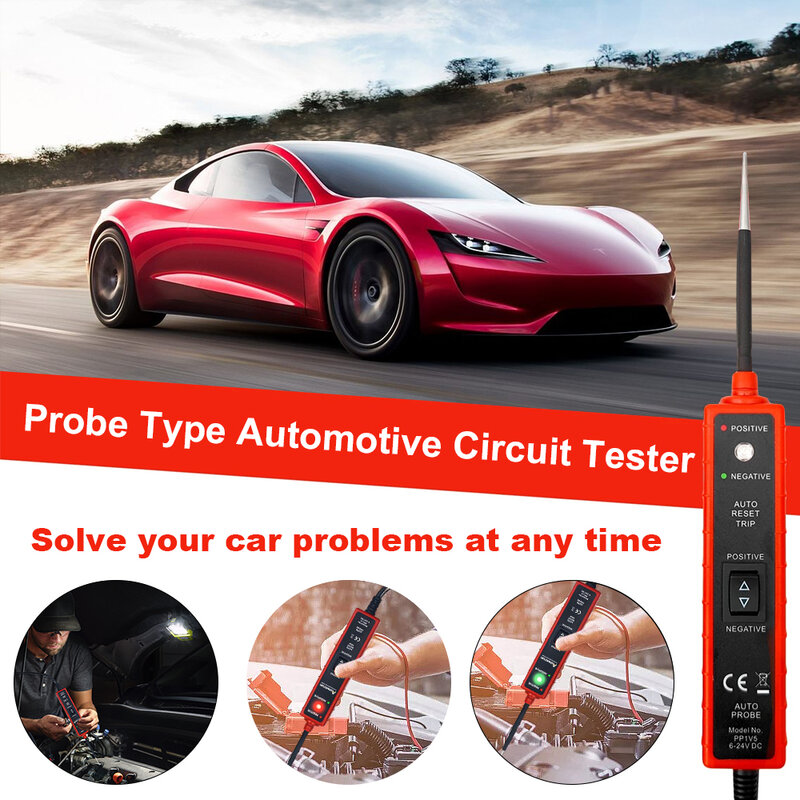 Automotive Circuit Tester Elektrische Systeem Tester Multifunctionele Driving Test Pen 6V-24V