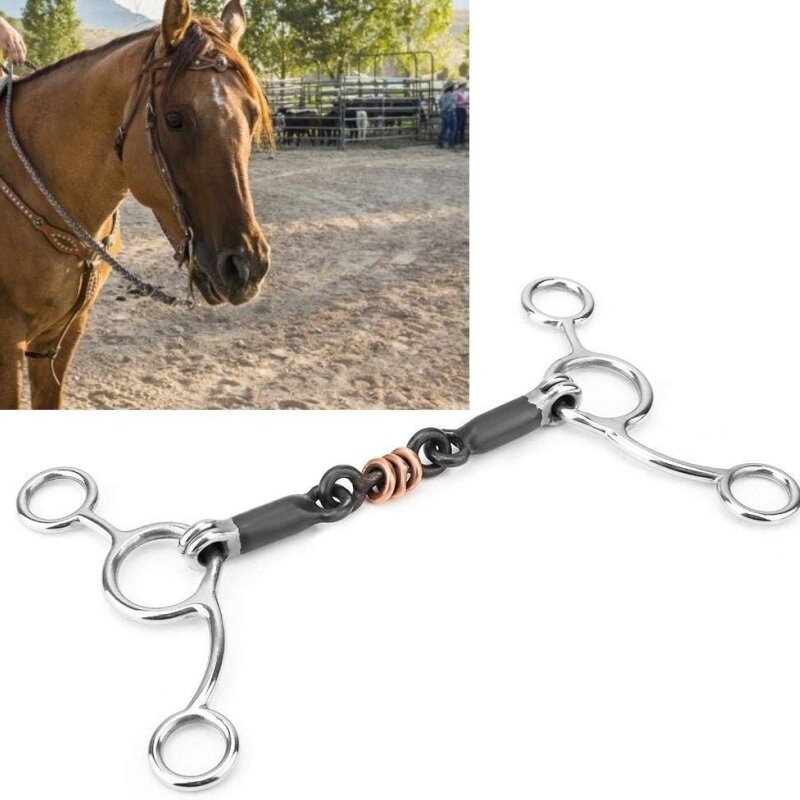 Nuova punta da cavallo in acciaio inossidabile a bassa leva rullo in rame con bocca allentata avvolgimento in rame a punta rigida bocca avvolta in filo di rame
