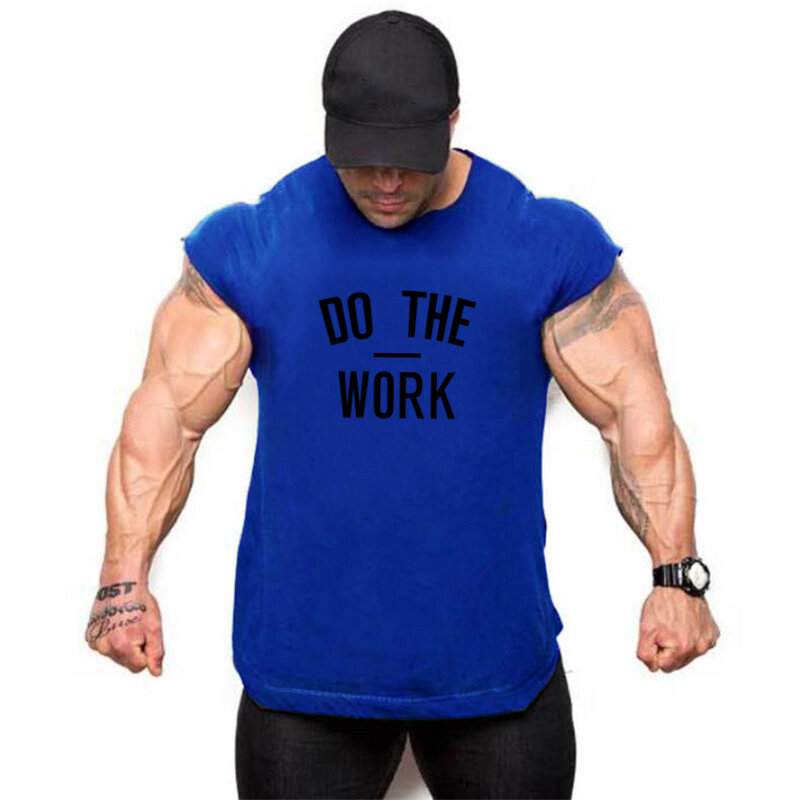 New Muscle Cotton Sports Stringer Workout Vest Gym Tank Tops Men Sleeveless Tanktops Fashion Bodybuilding Clothing Undershirt
