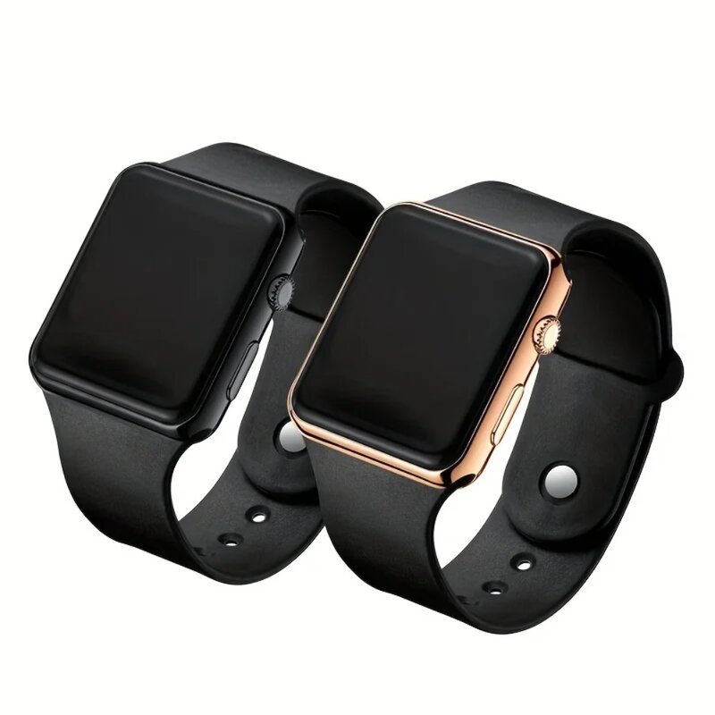 2 pezzi coppie orologio Display a LED orologio elettronico sport orologio da polso digitale in Silicone per donna uomo regalo di san valentino per lei lui