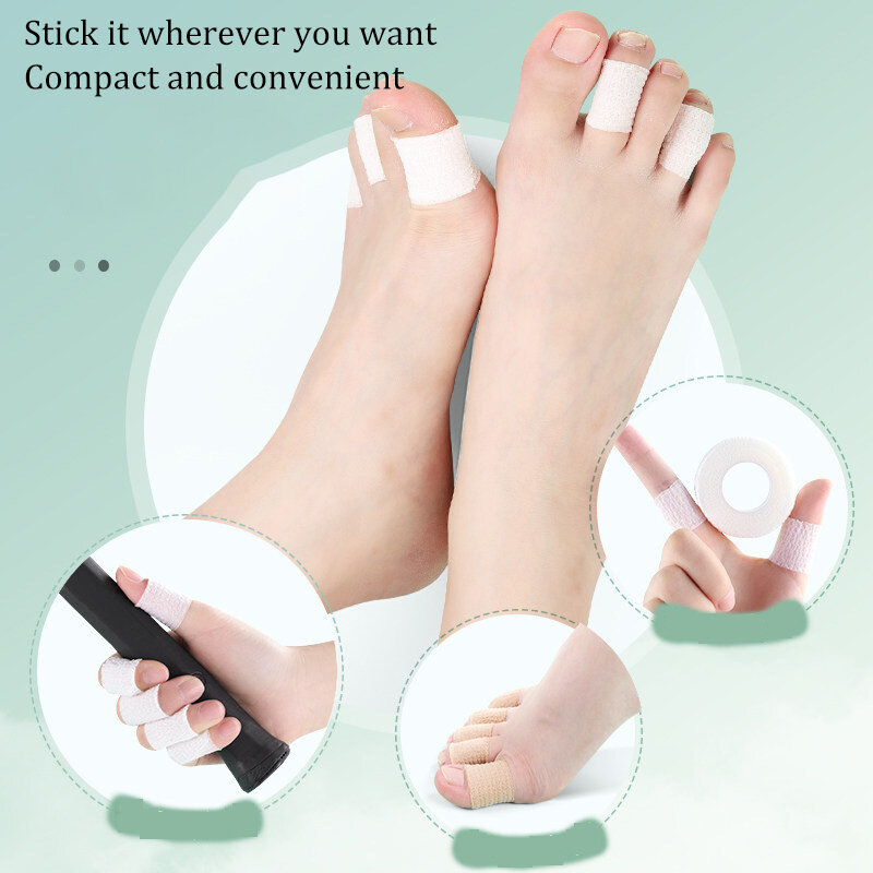 1 rotolo protezione del tallone toppe per i piedi dita dei piedi elastiche autoadesive adesivi per alleviare il dolore delle dita tacchi alti cuscino antiusura per la cura dei piedi