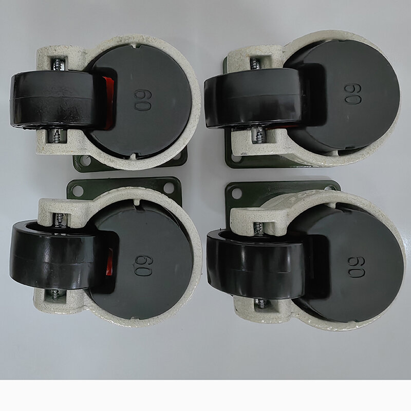 Ruedas de máquina de nivelación con almohadilla de goma, ruedas giratorias, banco de trabajo retráctil, montado en placa, GD-60F/60S, paquete de 4