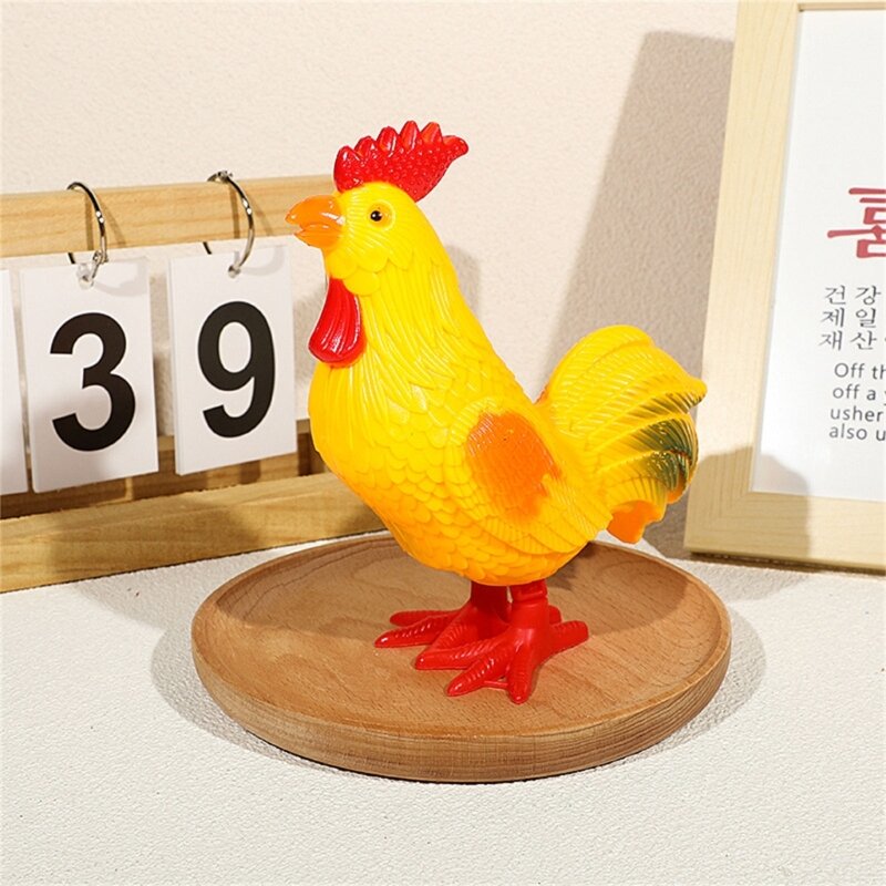Mainan Lelucon Angin Melompat Ayam Kreatif Menyenangkan untuk Dekorasi Tampilan Kedai Kopi