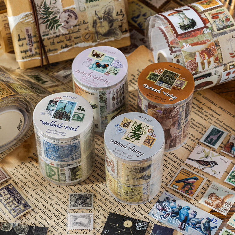 Vintage Natural Post Office Masking Washi Tape Retro Stamp nastro adesivo decorativo fai da te Scrapbooking etichetta adesiva cancelleria