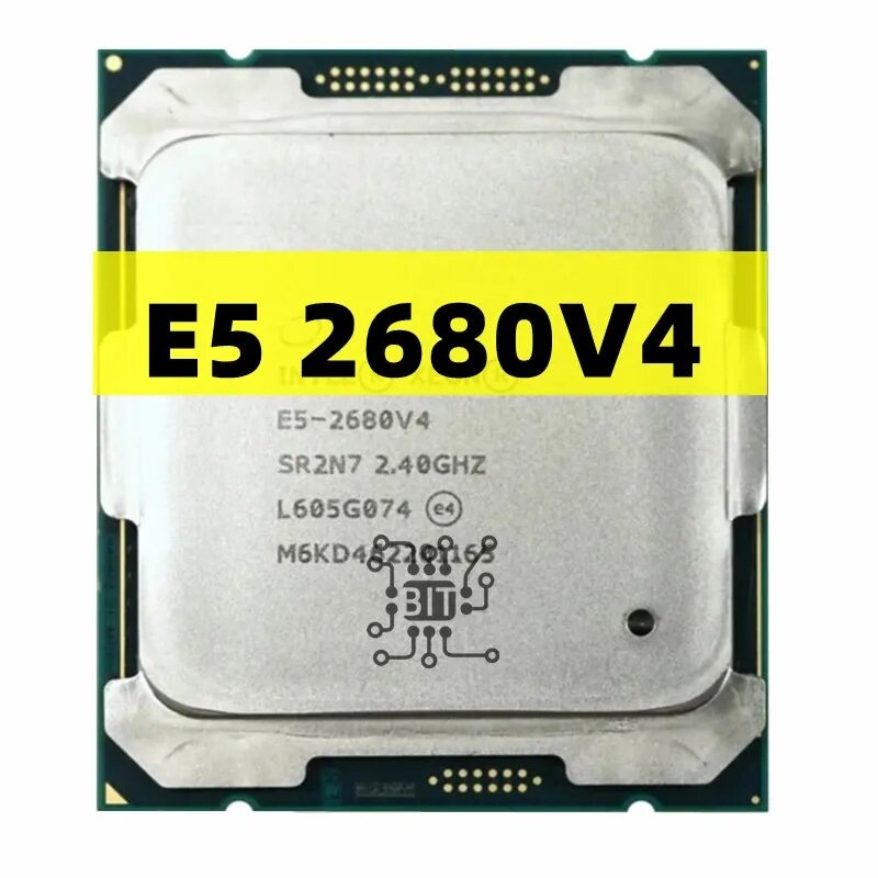 E5-2680V4 Xeon E5 2680 V4 LGA 2011-3, prosesor CPU bekas 2.4Ghz 14-core dan 28 benang 120W