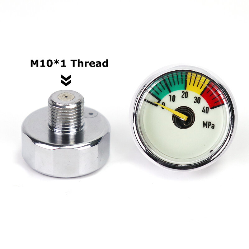 Mini manomètre (diamètre 25mm), 30MPa, 40MPa, accessoires d'air avec fils M10 x 1