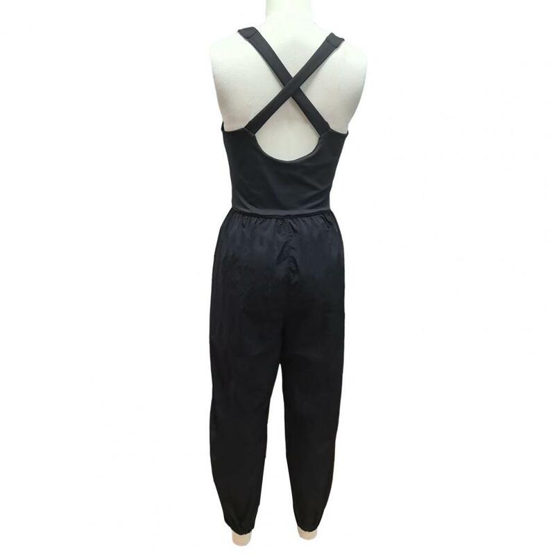 Zomer Dames Sport Jumpsuit Jumpsuit Dames Eendelige Outfit Mouwloze Vierkante Hals Bodysuit Casual Streetwear Playsuits