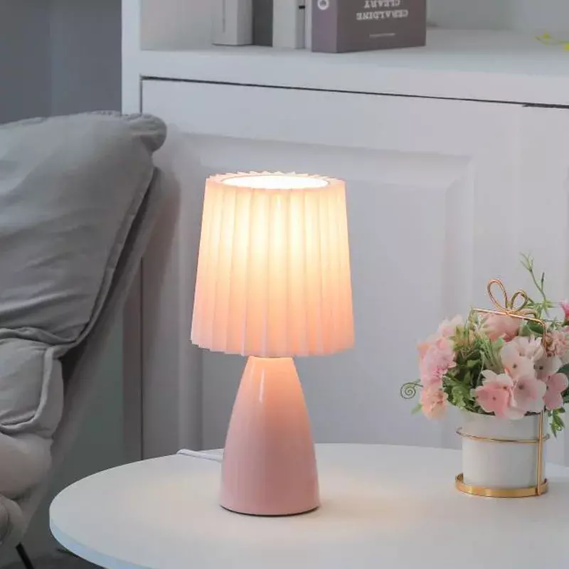 Ночник для спальни с молочным коктейлем, настольная лампа E27, настольная лампа, напольная прикроватная атмосфера для девушек, декоративное освещение