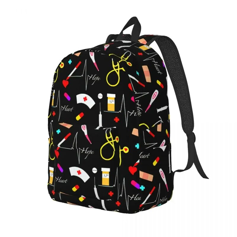 Cute Nurse Backpack for Boy Girl Kids Student School Bookbag Supplies Canvas Daypack Kindergarten Primary Bag Sports