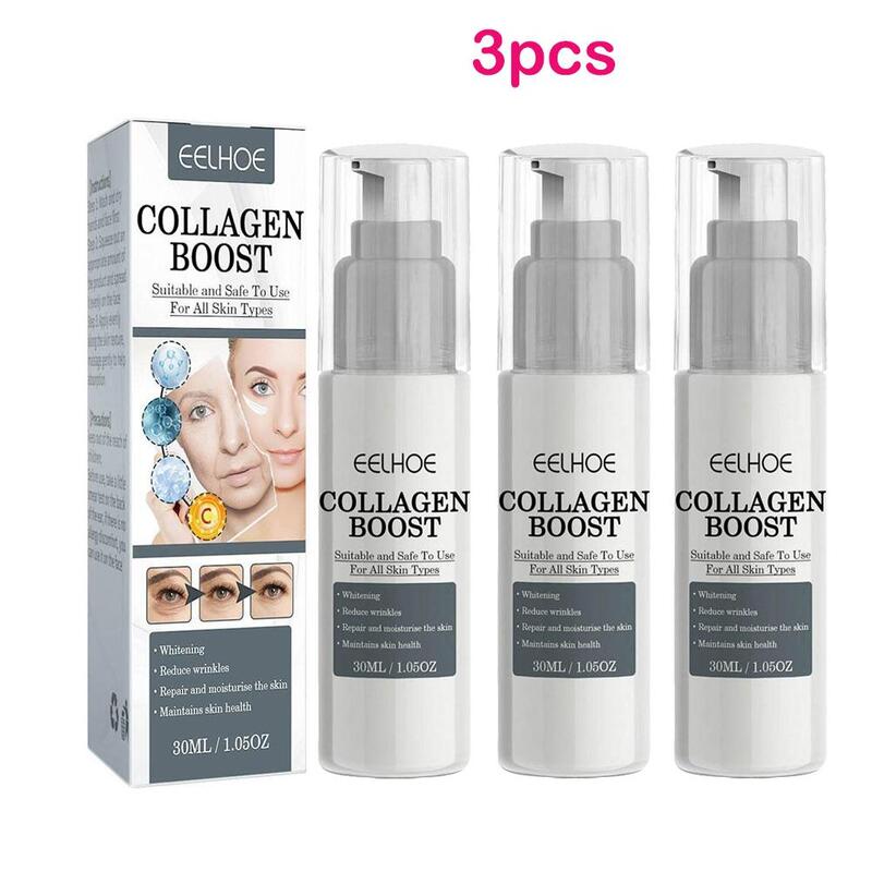 3/1 pz collagene Boost siero Anti-età correttore macchie scure crema viso antirughe dissolvenza linee sottili cura della pelle delle donne 30ml