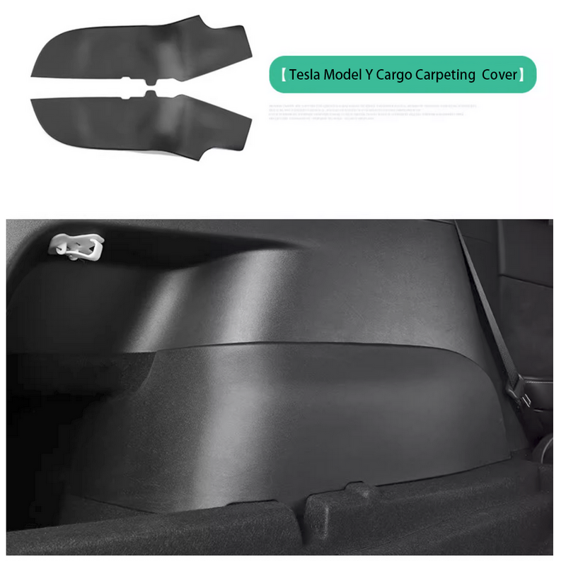 Per Tesla Model Y Cargo Area Kit di protezione per pareti laterali in moquette Boot Dirtyproof TPE Cover Trunk Anti-kick Pads