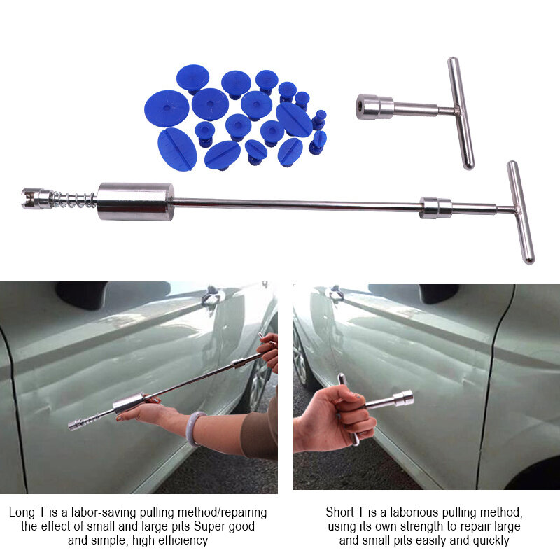 18Pcs Suction Cup Strong Concave-Convex Puller Set Automobile Dent Free Sheet Metal Repair Tool No Trace Repair of Paint Surface